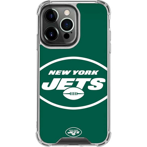 NFL New York Jets Large Logo iPhone 16 Pro Clear Case